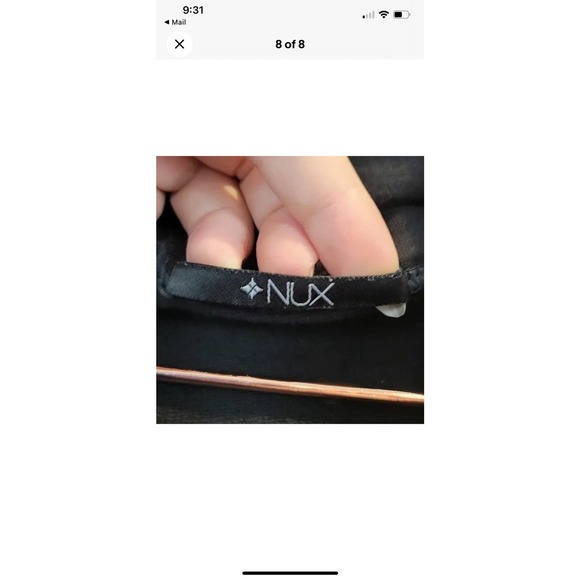 NUX Active Cowl Neck Mesh Netting Pullover Athleisure Sweatershirt Top Black - Picture 9 of 11